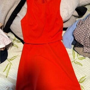 Topshop Red Halter Sheath Mini Dress